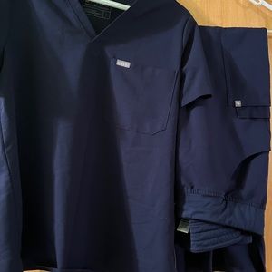 Navy Blue Figs Scrubs